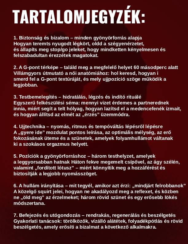 Squirt a gyakorlatban: Vezesd el őt a gyönyörök forrásához
